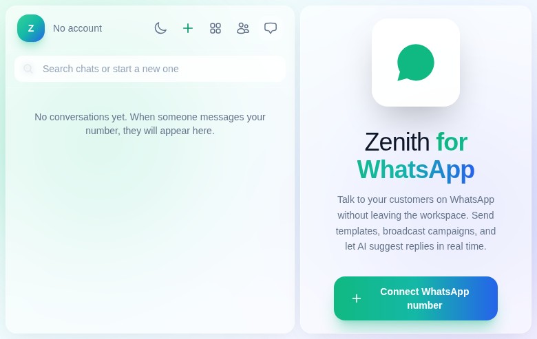 ZenApp — inbox WhatsApp di Zenith OS